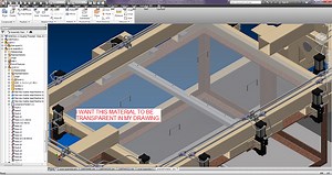 Transparent part option in drawing