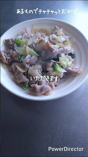 【簡単料理】あるものでチャチャッとおかず♡ぶた肉＋玉ねぎ＋長ネギ