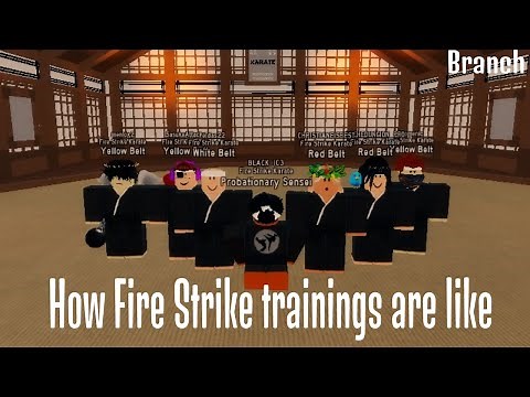 How Fire Strike Trainings are Like (Roblox Karate)