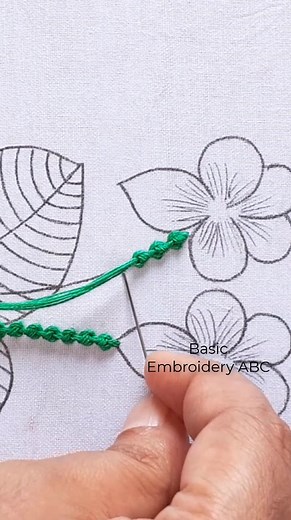 Easy How to do embroidery basic palestrina stitch #bordado #ruphandicraft #fypシ゚ #viralvideoシ #basicembroideryabc #embroidery | Basic Embroidery ABC