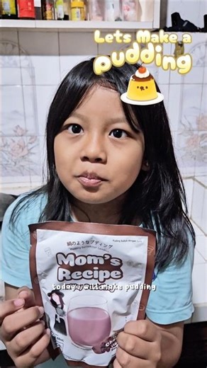 my first time make a pudding! #kids #kidscooking #kidsvideos