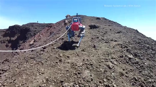 Researchers at ETH Zurich have sent a four-legged robot ‘dog’ onto the slopes of Italy's Mount Etna to autonomously sniff out gases that can signal changes in volcanic activity, aiming to reduce the risks of sending people into hazardous terrain. | Reuters