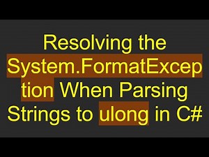Resolving the System.FormatException When Parsing Strings to ulong in C#