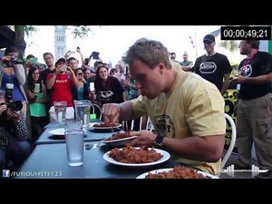 World Record Most Pulled Pork Eaten in 6 Minutes (7+lbs) (Must See!!!)