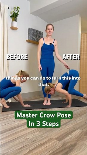 Master Crow Pose in 3 Steps #yogaforbeginners