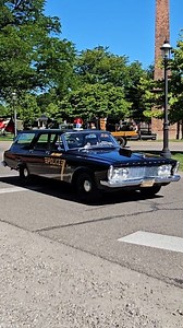 1963 Plymouth Savoy Station Wagon Classic Detroit Police Car Drive By Engine Sound Motor Muster 2024 | Casey Faitel