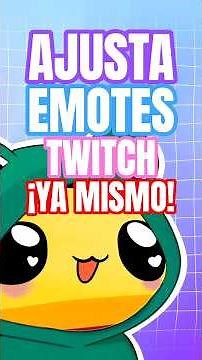 Cómo ajustar el tamaño de los EMOTES y EMBLEMAS para Twitch|FACIL Y GRATIS |#twitch #emotes #shorts