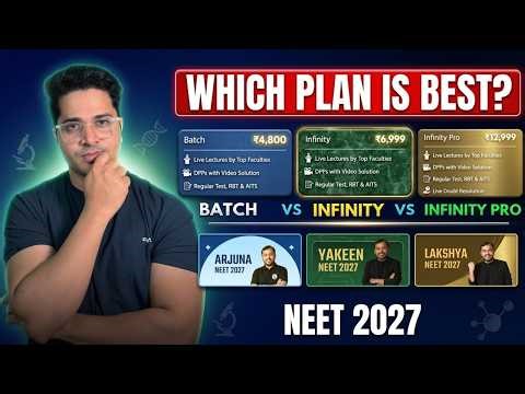 PW NEET 2027: Batch vs Infinity vs Infinity Pro Plan | Best Plan for Arjuna, Lakshya & Yakeen NEET