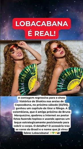 Lobacabana! Shakira posa de topless e agita a web antes de show no Rio. 🐺