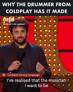 The drummer from Coldplay could literally be anyone. 😂🥁 Nish Kumar | BBC Two