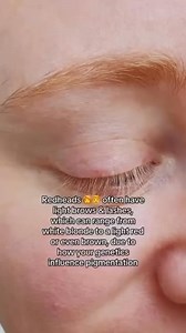 Redheads don’t just stand out because of their gorgeous hair — their lashes and brows have a unique story too. 👩‍🦰👨‍🦰 Most redheads are born with blonde or light red eyebrows and eyelashes due to the lack of eumelanin, which makes brows and lashes appear almost invisible without makeup. It’s one of the subtle traits that make being a redhead so beautifully complex. ❤️ | How To Be A Redhead