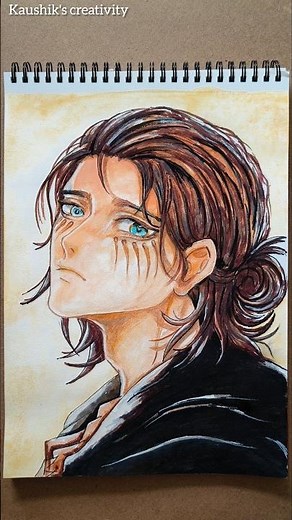 Eren Yeager Drawing 🖌️❤️💀| Attack on Titan Anime Art Tutorial | Easy Step-by-Step Sketch