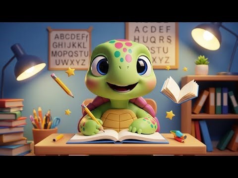 “Slow but Smart: The Turtle’s Homework Adventure”