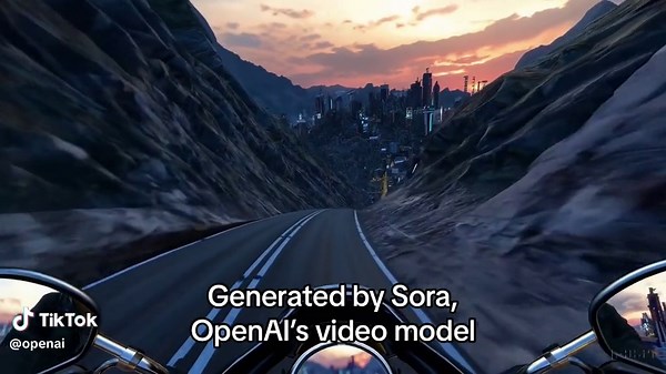 Prompt: photorealistic video with the view from a motorcycle of a futuristic mountain city road at sunset This video was generated by our text-to-video model, Sora, without modification. What would you like to see us make with Sora next? *Sora is not yet available to the public. We’re sharing our research progress early to learn from feedback and give the public a sense of what AI capabilities are on the horizon. #madewithSora #Sora #openai