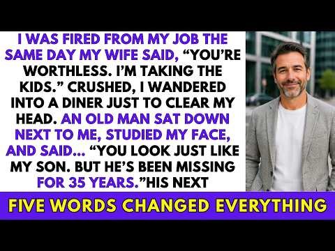 Fired. Wife Left. Kids Gone. An Old Man Sat Down And Said Words I'll Never Forget