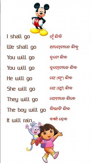 Odia to English translation practice