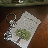 Remuuly 20 Sets Family Reunion Favors Tree Keychain Bulk Family Decor with Cards Bags for Class Reunion Gathering Party Gift