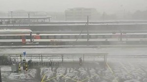 Unwetter - Hagel macht Arth-Goldau schneeweiss