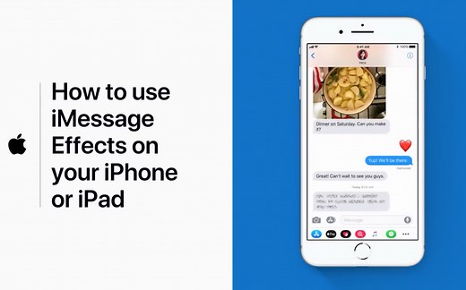 苹果支持 教程 如何在你的 iPhone 或 iPad 上使用信息（iMessage）效果 - Apple Support