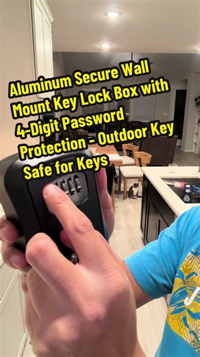Aluminum Secure Wall Mount Key Lock Box with 4-Digit Password Protection - Outdoor Key Safe for Keys #key #keyholder #wallmount #wallmountkey
