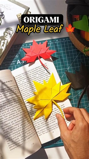 HOW TO MAKE PAPER MAPLE LEAF 🍁 | #diy #origami #paper #shortvideo #shorts #viral #trending