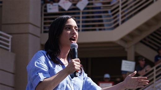 Arizona's US Rep. Yassamin Ansari speaks at Phoenix No Kings protest