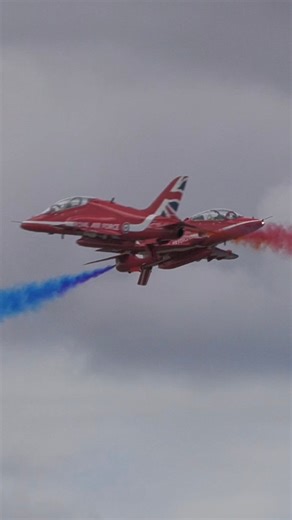 RAF Red Arrows at The Royal International Air Tattoo Mega! Have you seen them display? #redarrows #rafredarrows #rafat #aviationreels #reels #riat | Turn 'n' Burn