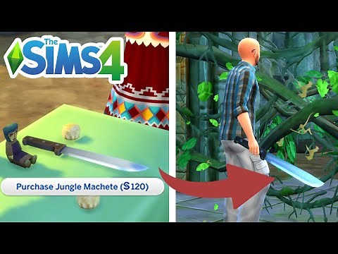 How To Buy A Machete (Get A Machete, Jungle Adventure Tutorial) - The Sims 4