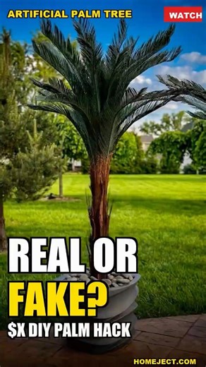 How to Install a 6FT Artificial Palm in a Planter (DIY Backyard Upgrade)#diyprojects #outdoorliving