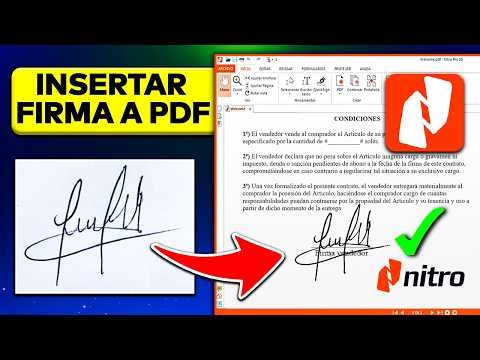 Como Insertar Una Firma A Un PDF Con Nitro Pro ✅ Firmar Un PDF