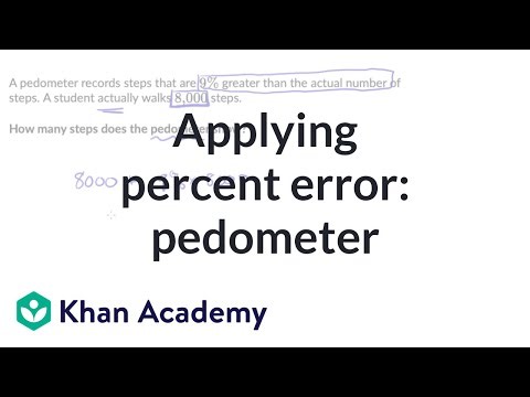 Applying percent error: pedometer