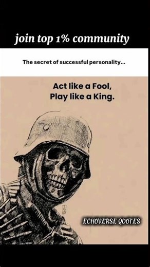 Act Like a Fool, Play Like a King | Dark Motivation for the Top 1%.