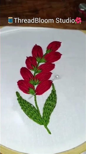 Floral Vine Embroidery🪡 embroidery tutorial || #shorts #trending #diy #embroidery #shortsfeed