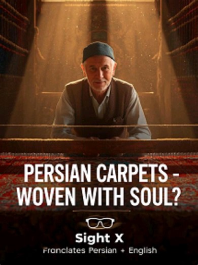 IRANIAN CARPETS - WOVEN WITH SOUL? POV: Persian carpets: hand-woven treasures of Iran for centuries! Sight X translates real Persian instantly to English Hear from a master weaver about the secret patterns and soul behind every knot. Timeless beauty & tradition. #sightx #smartglasses #persian #persiancarpet #iranian