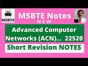 MSBTE Advanced Computer Networks - ACN Chapter 4 Short NOTES for MCQ | Detail Explanation |