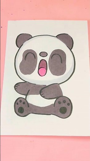 How to draw a kawaii panda 🐼✨