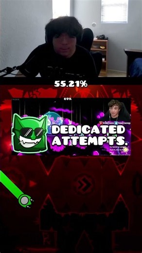 The best Attempt Dedication EVER 😭 #geometrydash #gdupdate #extremedemon