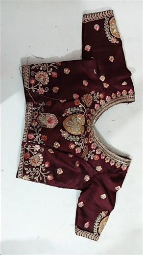 embroidery work blouse 💫 #trendingshorts#aariembroideryblouse#fashionblousepattern#viralshortsvideo