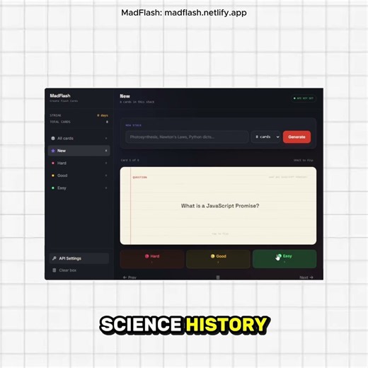 Turn any question into flashcards with AI. 🧠#subscribe #codewithlofi #codeprep #coding