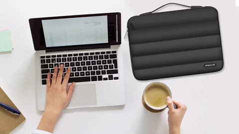 MOSISO 360 Protective 15-15.6 inch Laptop Case, 16 inch Puffy Laptop Sleeve Compatible with MacBook Pro 16, HP, Dell, ASUS, Acer, Lenovo Notebook Computer,Polyester Horizontal Side Open Bag, Brown