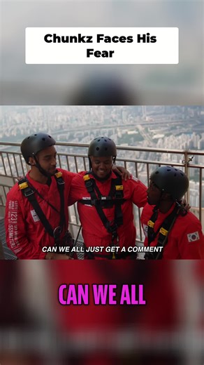 Team Chunkz conquers fear! The rush of overcoming that height together is unmatched. Huge win! #Teamwork #Fearless #Challenge #Motivation #Chunkz