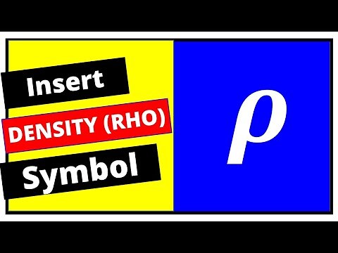 How to Write Density Symbol in Word | Rho Symbol [ ρ ]