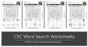 FREE Phonics CVC word Search WorksheetsMaking English Fun