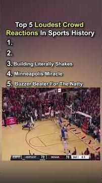 Loudest Crowd Reactions in Sports History #nba #basketball #nfl #football #cfb #collegefootball