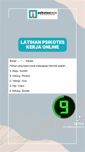 KUNCI JAWABAN PSIKOTES ONLINE
