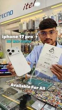 AMAZING Iphone 17 Pro Back Protector Installation in 360° Matte Finish 🤩🔥#mobileaccessories