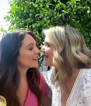 Laura Tobin and Charlotte Hawkins kissing