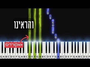 V’hareinu by Simcha Leiner. והראינו. Piano tutorial with sheet music.
