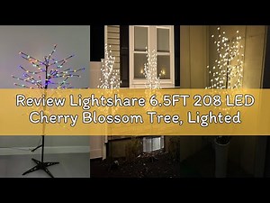 Review Lightshare 6.5FT 208 LED Cherry Blossom Tree, Lighted Artificial Tree for Decoration Inside a