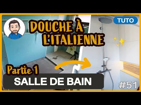 Comment faire une DOUCHE À L'ITALIENNE - TUTO pose platine et receveur à carreler